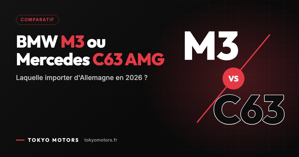 Comparatif BMW M3 contre Mercedes C63 AMG à l'importation