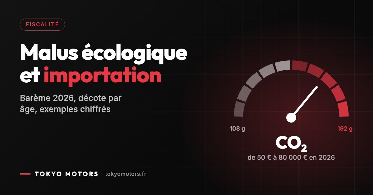 Malus écologique d'une voiture importée d'Allemagne : barème CO₂ 2026