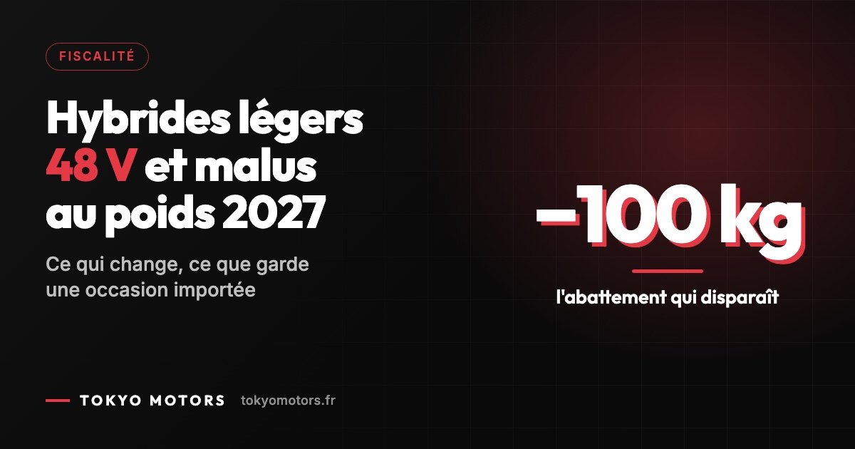 Hybrides légers 48 V et malus au poids 2027 : fin de l'abattement de 100 kg