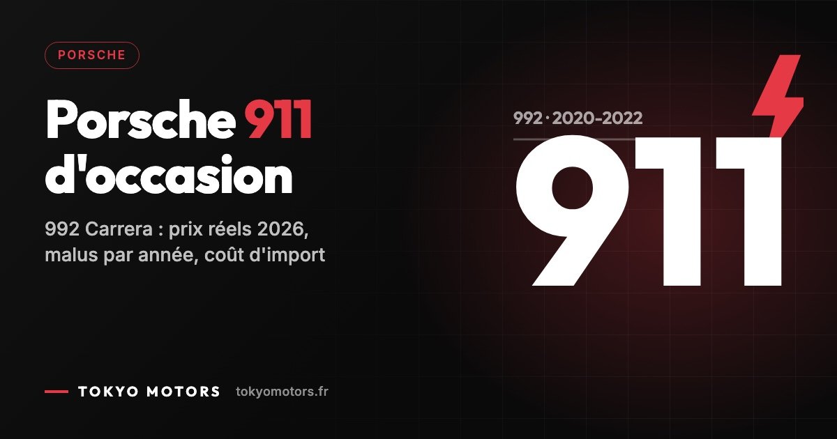 Porsche 911 992 d'occasion en Allemagne : prix réels 2026 et malus par année